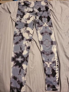 Champion Girls Black/Blue/White Print Tie-Dye Leggings Girls Medium - Picture 1 of 3