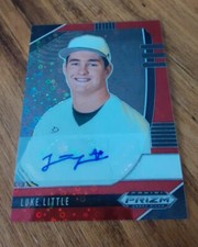 2020 Panini Prizm Draft Picks Red Donut Circle /99 Luke Little Auto