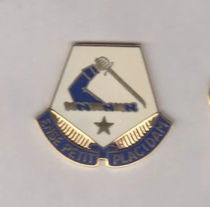US Army Massachusetts National Guard ARNG crest DUI badge c/b clutchback P-23 - Picture 1 of 1