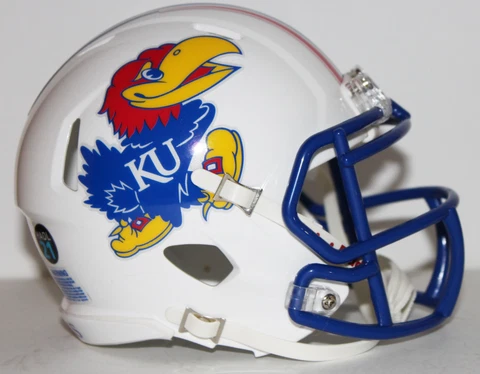 2022  Kansas Jayhawks Custom Riddell Mini Helmet vs Arkansas - Liberty Bowl Cover