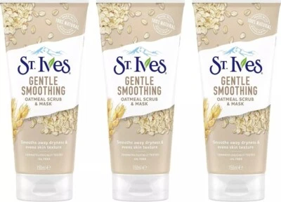 3 X ST. Ives Oatmeal Scrub & Mask Gentle Smoothing. ( 3 X 150ML ) - Image 1 of 4