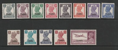 Juego completo Chamba 1942-47 SG 108-120 Mnh. Foto 1 de 2