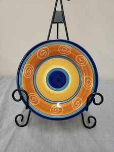 Pier 1 Italian Swirl Salad Plate 8" Discontinued - Hand Painted FS Bnfts Charity - Picture 1 of 12