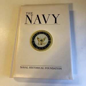 The Navy Naval Historical Foundation White Large Coffee Table Book Faux Leather - Imagen 1 de 4