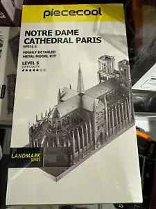 Piececool 3D Puzzles for Adults Metal Notre Dame Cathedral Paris Highly Detailed - Picture 1 of 2