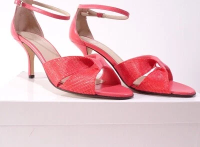 Theory Women's Twist Leather Woven Ankle Strap Sandals Sz 37 NIB 498 - Image 1 of 4