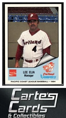 Lee Elia 1984 Cramer Pacific Coast League #200  Portland Beavers Manager - Image 1 of 2