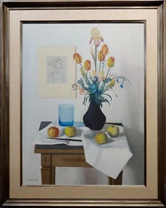 Istvan Macsai -Still Life of Fruits & Flowers-Oil Painting - Picture 1 of 9