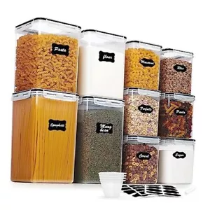 10 PCS Flour and Sugar Storage Container, Large Airtight Food Storage - Picture 1 of 7