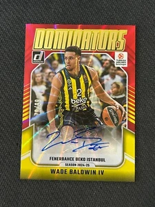 2024-25 Donruss EuroLeague Dominators Wade Baldwin IV Auto /99 DS-WBI - Picture 1 of 2