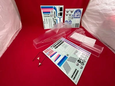 Team Associated RC10 GREEN EDITION clear BODY + WING DECALS window mask 60TH - Image 1 of 4