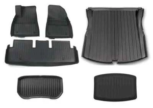 Floor Mats Cargo Liners Set for 2024 Tesla Model 3 1st 2nd Row TPE All Weather - Picture 1 of 12