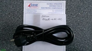EU style IEC320 C13 lenght 200cm 10A 250Vac power cable Lot-2pcs - Zdjęcie 1 z 4