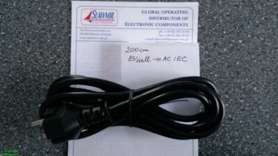 EU style IEC320 C13 lenght 200cm 10A 250Vac power cable Lot-2pcs - Image 1 of 4