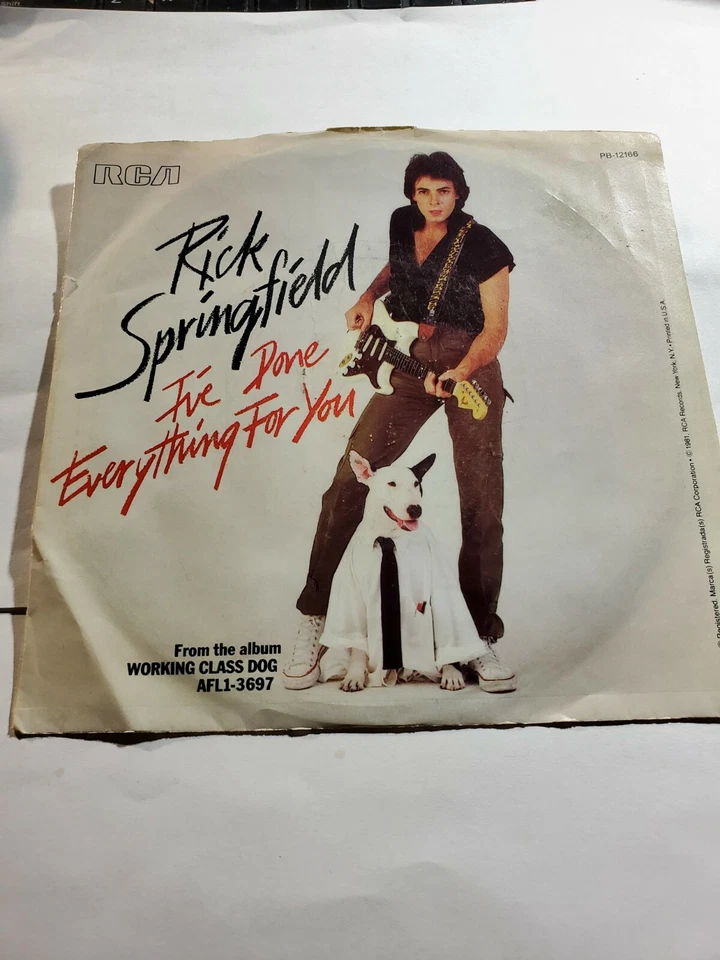 RICK SPRINGFIELD I've Done Everything For You 7" 45rpm VG+ F40 - Image 1 of 1