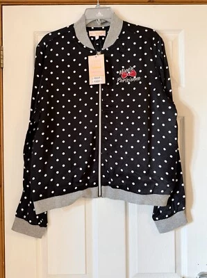 New Disney Minnie Mouse Jacket Size XL Disneyland Paris Polka Dot Bow Lined BNWT - Image 1 of 4