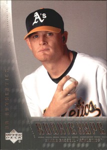 2003 (ATHLETICS) UD Authentics #106 Shane Bazzell RH Rookie/999