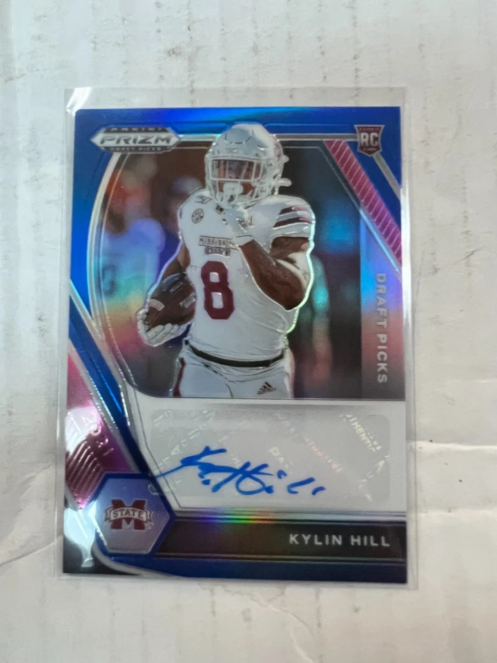 Kylin Hill 2021 Prizm Draft Picks Rookie Auto Blue Prizm #DPA-KHI #075/149 - Image 1 of 1