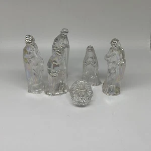 SILVESTRI SET PRESEPE di Natale in vetro iridescente statuine 6 pezzi - Foto 1 di 6