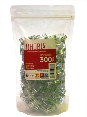 300x Filteraufsätze für Zigaretten – 8mm – Gegen Nikotin & Teer DHOBIA