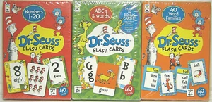 DR. SEUSS FLASH CARDS - LOT OF 3 - NUMBERS 1-20 - ABC'S & WORDS - WORD FAMILIES - Picture 1 of 7