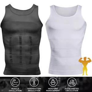 2PCS Camiseta Sin Mangas Para Hombres Chaleco Muscular Ropa Interior Shaper Tank - Picture 1 of 32