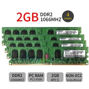 8GB 4x 2GB OC DDR2 PC2-8500U 1066MHz 240Pin PC DIMM Desktop Memory For Kingmax - Picture 1 of 10