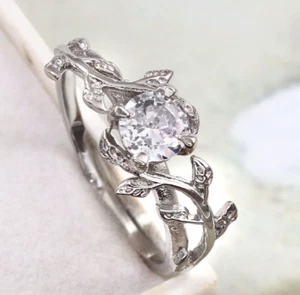 Moissanite Ring 925 Sterling Silver Designer Ring Anniversary Ring Women Ring - Picture 1 of 3