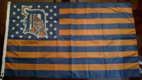 Detroit Tigers 3x5 American Flag. US Seller. Free shipping within the US!!! Cover