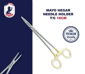 CAPRALEO Mayo Hegar Needle Holders T/C 16cm, Surgical Instruments - Picture 1 of 3