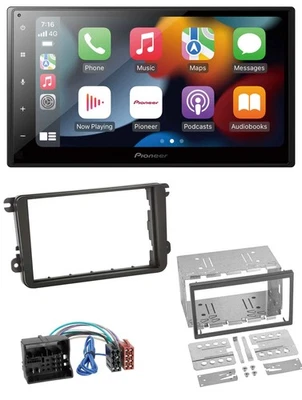 Pioneer DAB Bluetooth 2DIN USB MP3 Autoradio für VW T6 2015-2019 schwarz - Bild 1 von 4