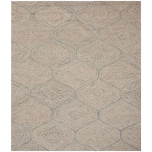 2x8 Rizzy Rugs Green Geometric Ogee Scales Runner BR364A - Aprx 2' 6" x 8' - Picture 1 of 3