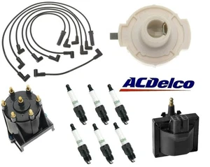 Tune Up Kit (OEM Wires, Spark Plugs & Coil) for 1992-1995 Chevrolet GMC 4.3L V6 - Picture 1 of 6