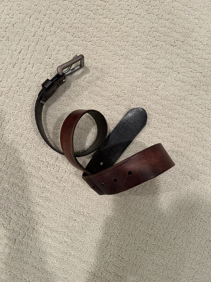Abercrombie & Fitch Men’s Classic Brown Leather Belt Size 30 Vintage - Image 1 of 4