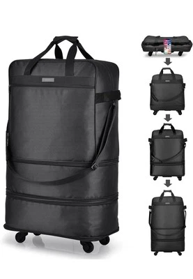 Hanke Expandable Foldable Luggage Bag Suitcase Small, Black Upgrade Version  - Image 1 of 4
