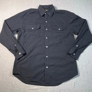 Wyoming Traders Men’s Small Black Long Sleeve Button Front Collared Ranch Shirt - Picture 1 of 6