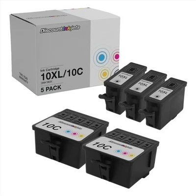 DI Compatible Ink Cartridges Replacements for Kodak #10B #10C 5pk - Image 1 of 4