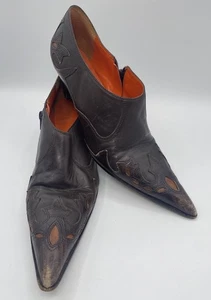 Stivali stivaletti con tacco stile western Antonio Melani misura:10M marrone e arancione - Foto 1 di 15