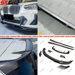 Front Bumper Lip Roof Wing Body Kits Fits BMW X3 G01 M-sport 22-24 Carbon Fiber - Picture 1 of 44