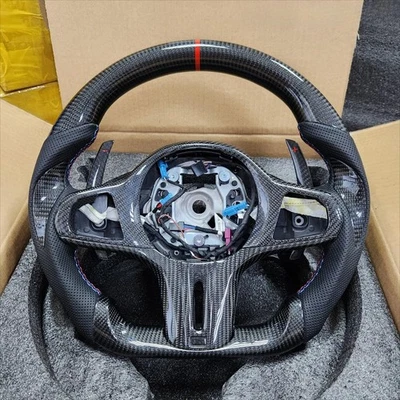 Carbon Fiber Steering Wheel For BMW M3 G80 G82 F90 M8 G20 G30 G22 G01 G05 G06 - Image 1 of 4