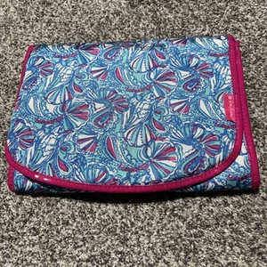 Lilly Pulitzer for Target Hanging Travel Make-up Toiletry Case Blue & Pink - Picture 1 of 7