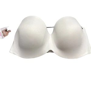 Maidenform Full Coverage White Strapless Bra Removable Straps Size 38DD NWT - Picture 1 of 4