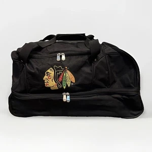 NHL Officially Licensed 22” Wheeled Carry On Duffle Bag Chicago Blackhawks - Picture 1 of 12