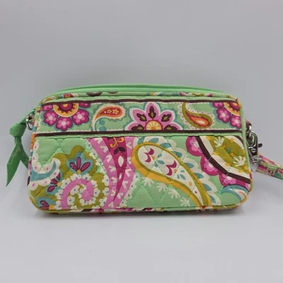 Cartera Acordeón Vera Bradley Tutti Frutti Verde Multi Paisley Usada en Excelente Condición Foto 1 de 4