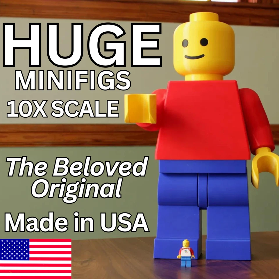 Minifigura LEGO Minifigura GIGANTE JUMBO Personalizada 10:1 ~18" MEGA - ¡ELIGE COLORES! Foto 1 de 4