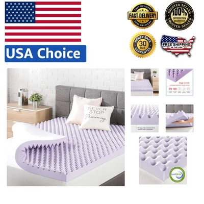 Colchón transpirable de espuma viscoelástica de 3 pulgadas con lavanda para relajar el sueño Foto 1 de 4