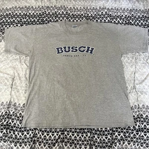 Vintage 90s Busch Gardens Tampa Bay FL Gray T Shirt All Sport Heavyweight 2XL - Picture 1 of 10