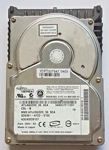 36 GB Fujitsu Atlas KU36J4G1 A3C40039107 10K Ultra320 SCSI 80pin 3.5 " Hard - Picture 1 of 1