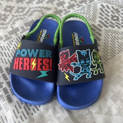 Nuevas Sandalias Disney Pj Masks Power Hero’s Azul Sin Cordones Talla 7-8 Foto 1 de 4
