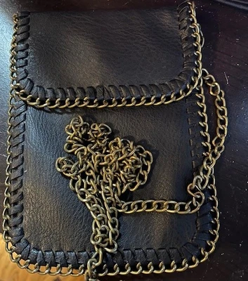 BOLSO BANDOLERA COTA DE MALLA NEGRO RENACIMIENTO VIKINGO PIRATA DISFRAZ ENVÍO GRATUITO Foto 1 de 4